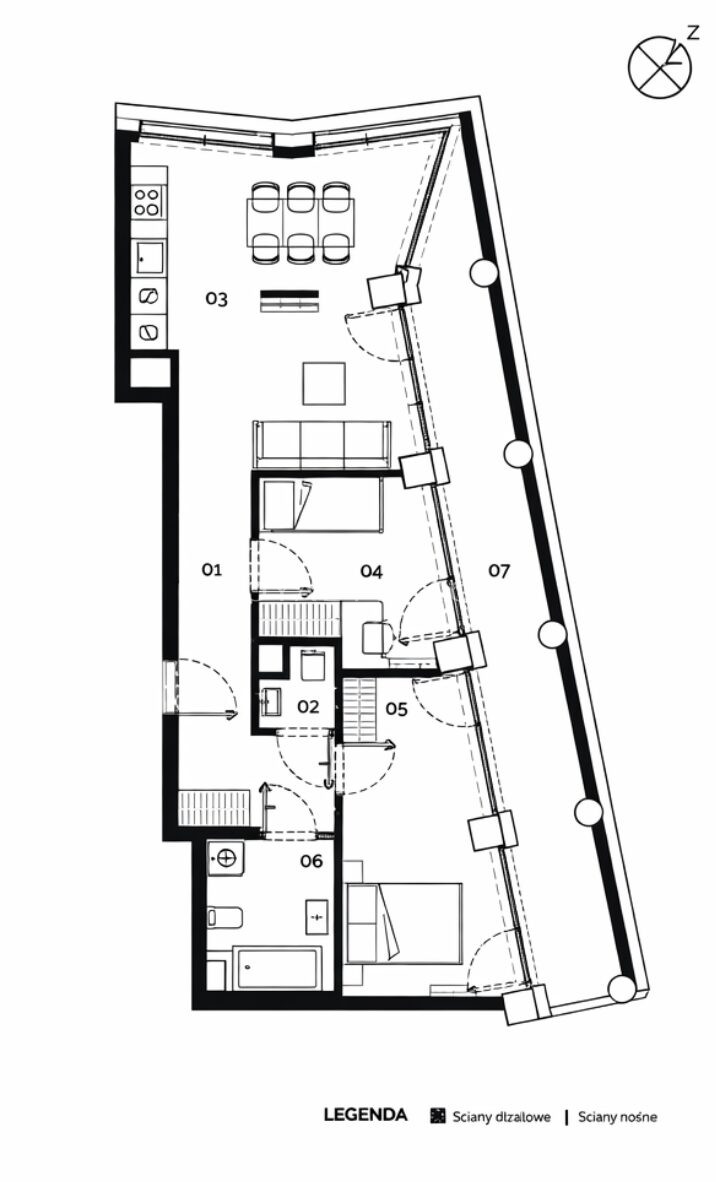 Світла квартира з видом на Краків, Ного Могильська - plan