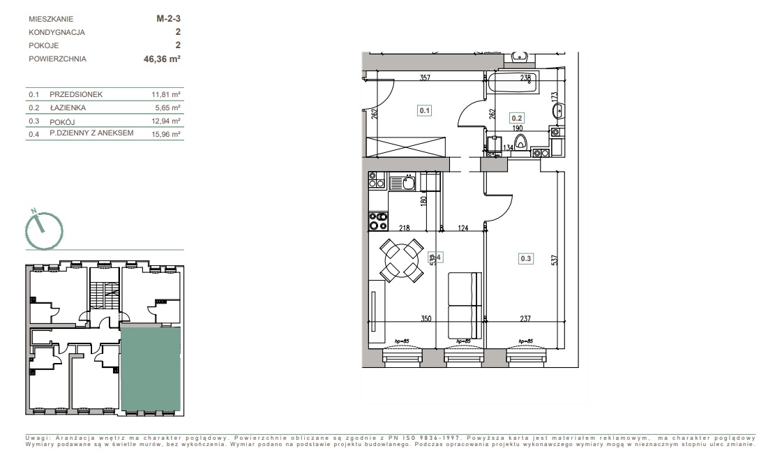 Functional 1 bedroom apartment in the Old Town - plan