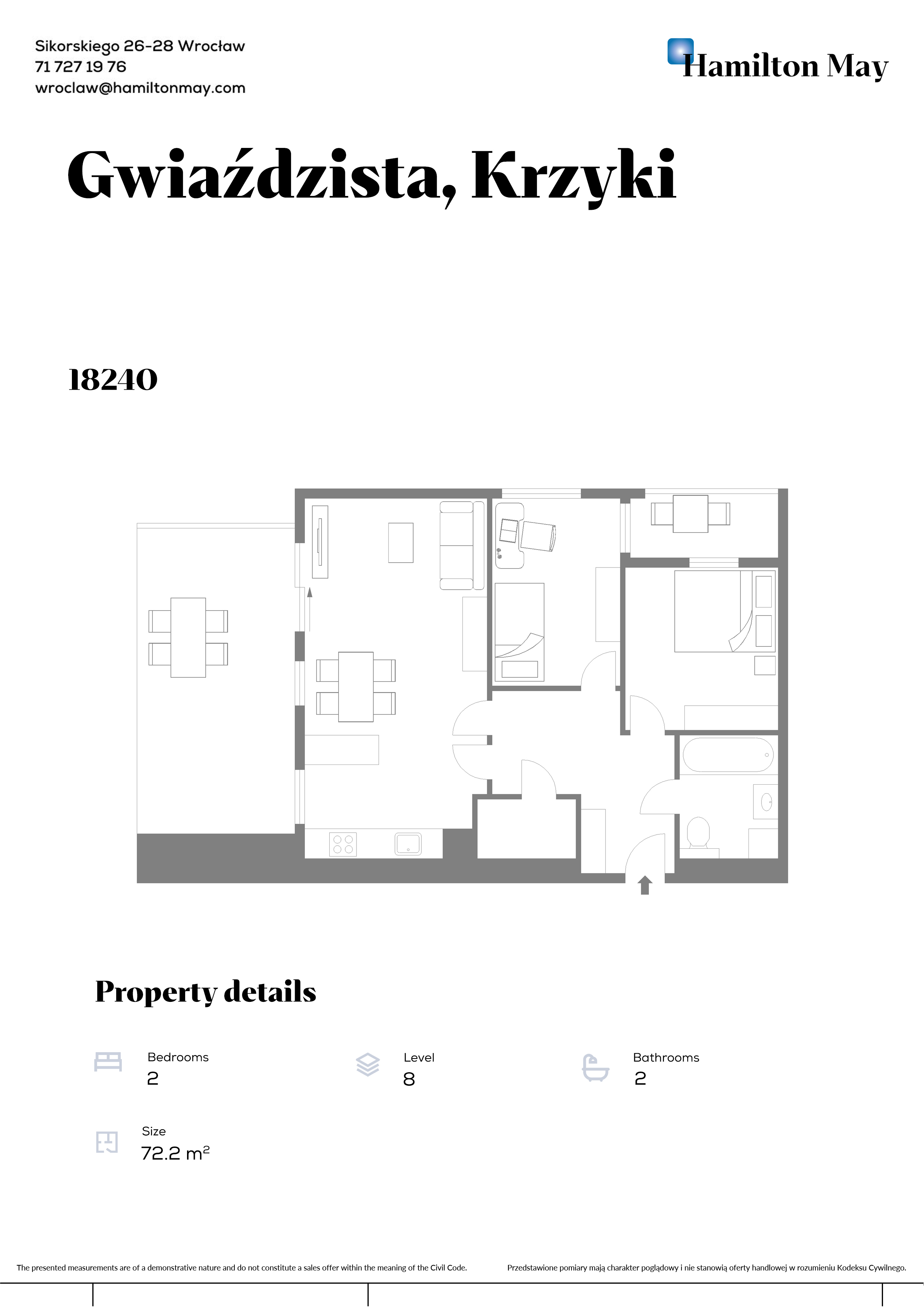 Two bedroom apartment with terrace in New Southern Centre - plan