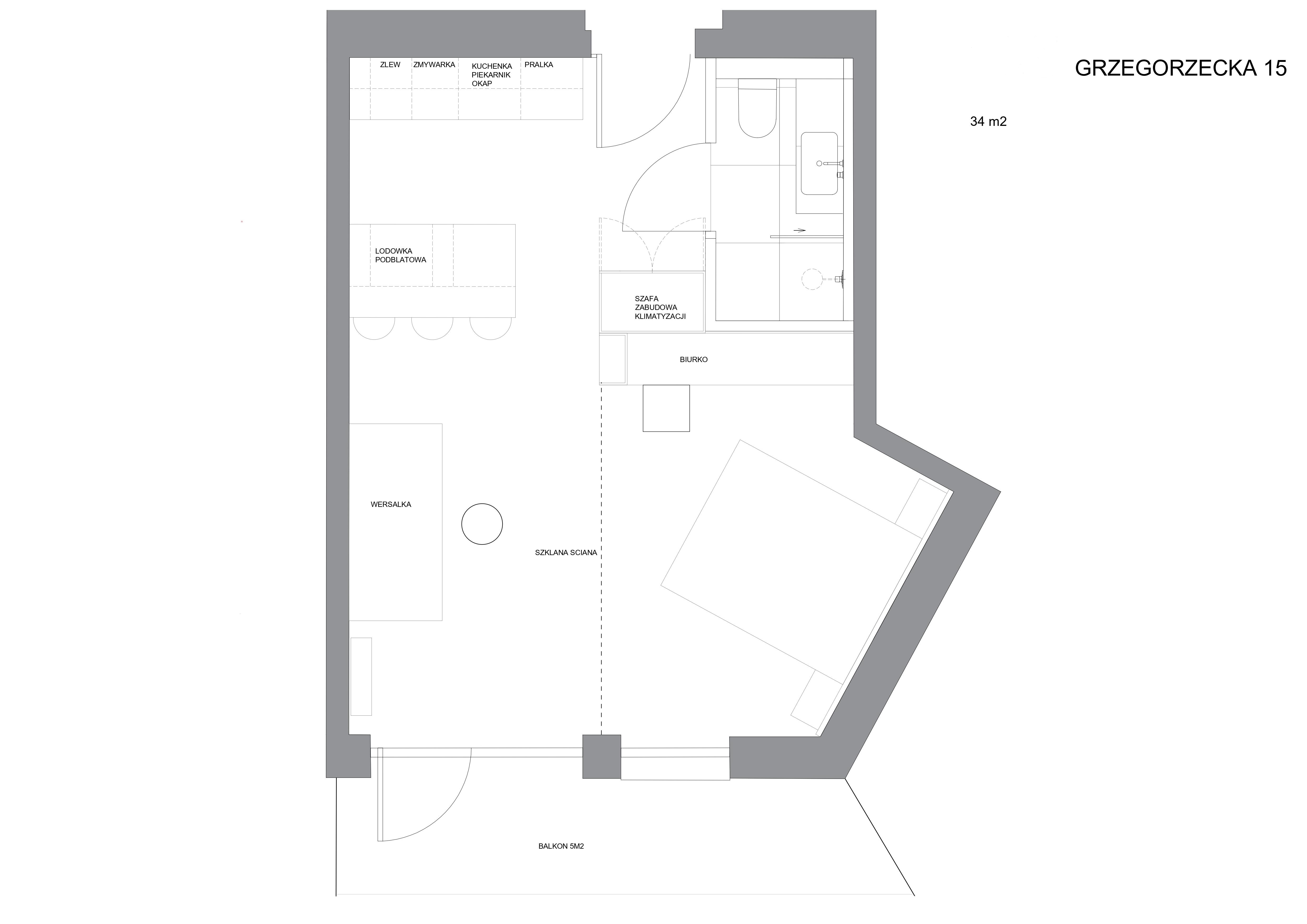 A designer apartment in the Old Town in the building of 2021 - plan