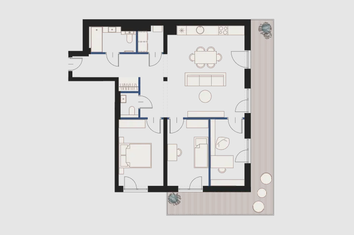 Ексклюзивна квартира з терасою на даху | Złoty Róg 54 | 152,5 м² | Броновіце - plan