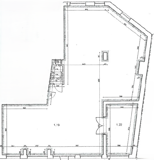 Dwustronny lokal biurowy z widokiem na Wawel | Plac Na Groblach | 182,1 m² - plan