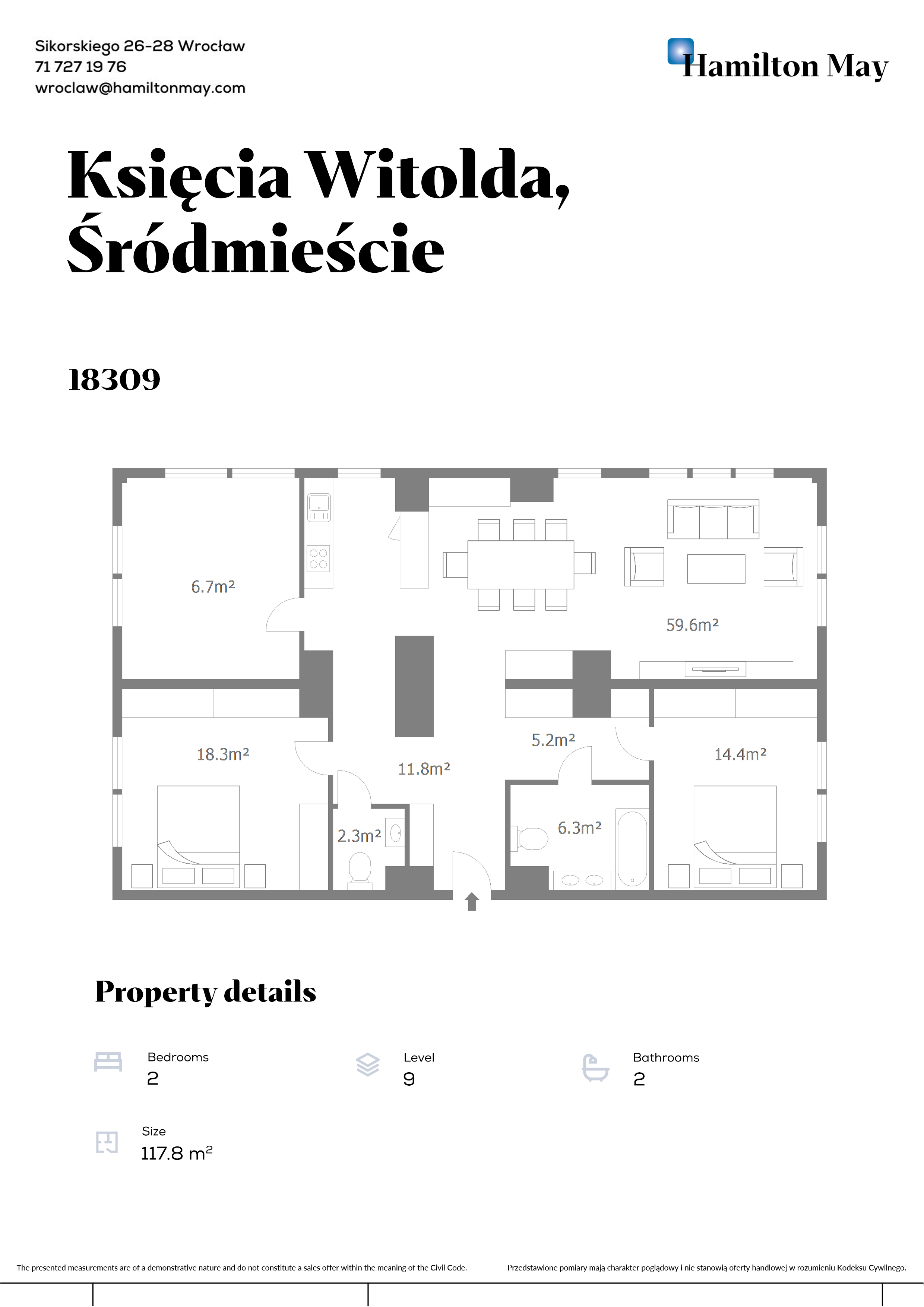 A spacious apartment at Księcia Witolda Street - plan