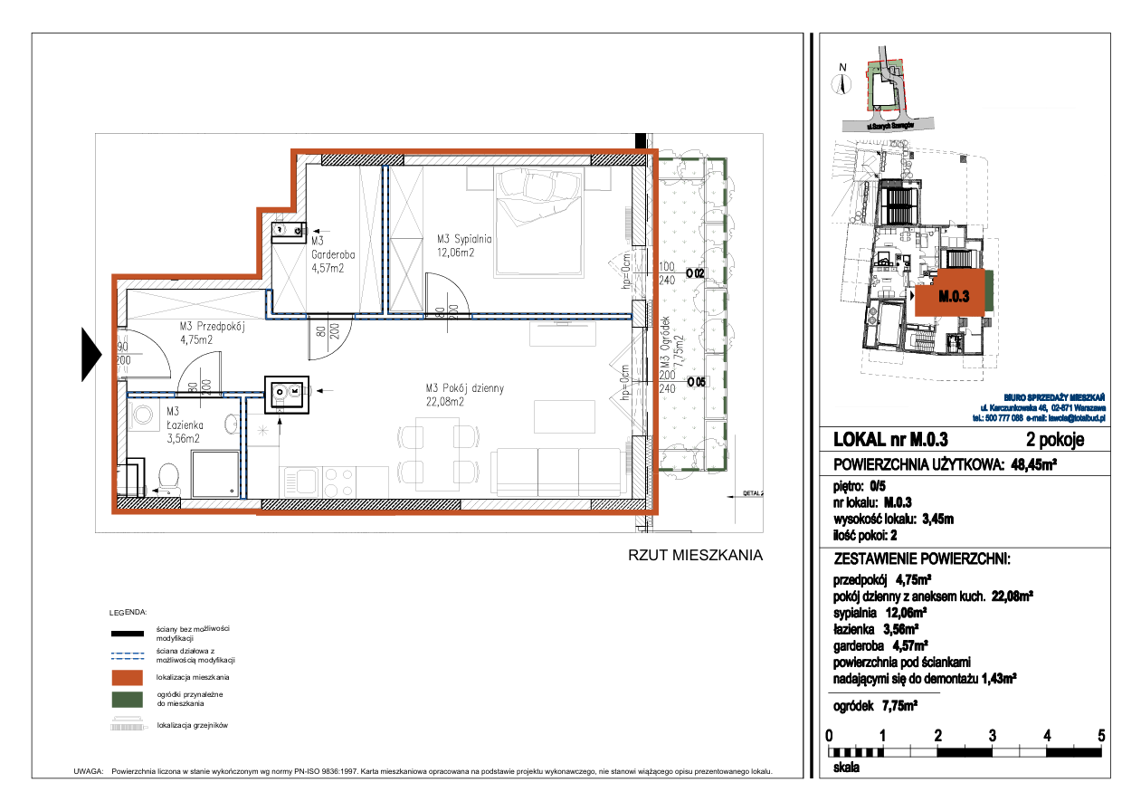 Designerskie mieszkanie 2-pokojowe wykończone premium | Garaż | Wola Czyste - plan