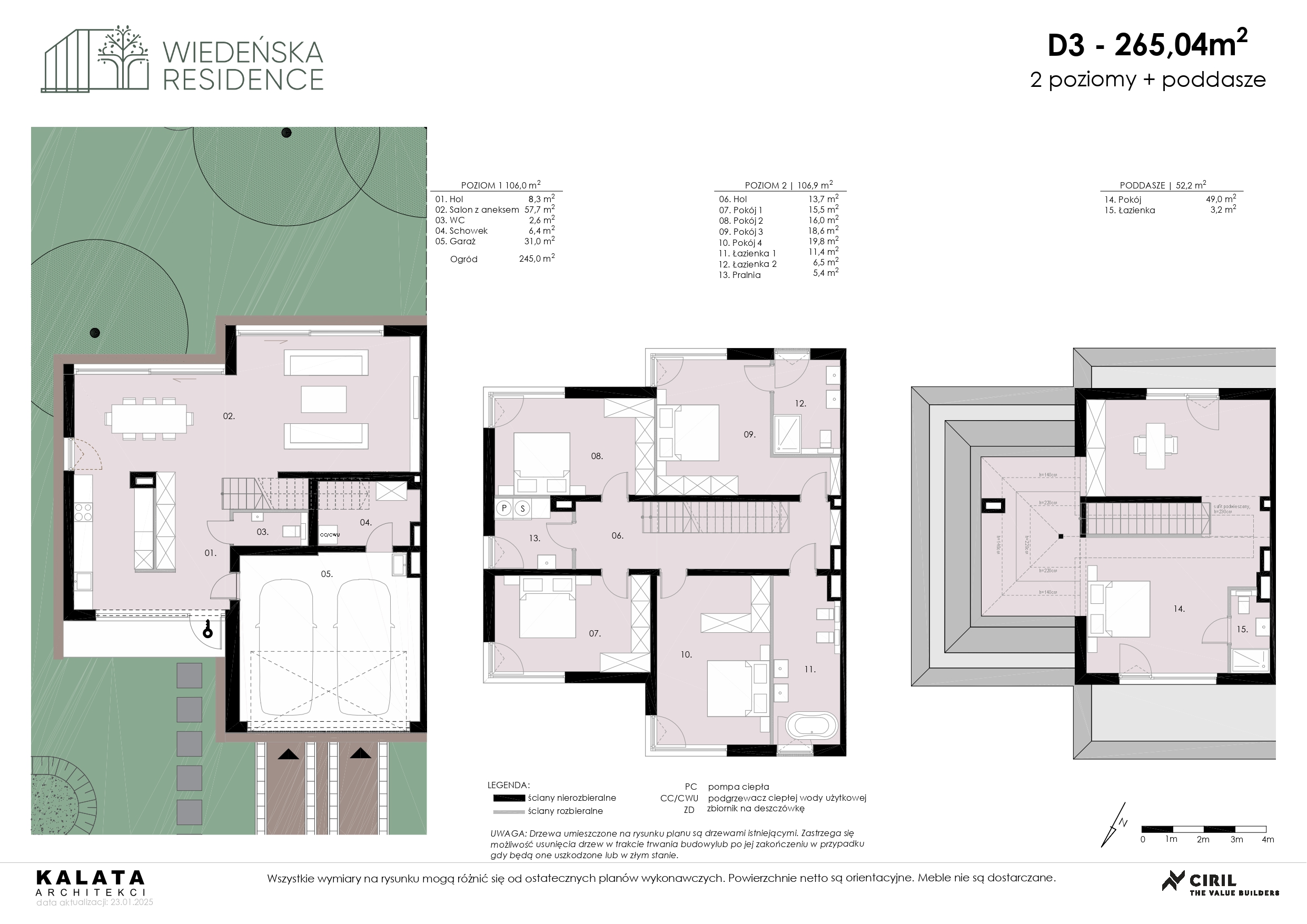 Wyjątkowe wille na ul. Wiedeńskiej w Wilanowie - komfort, przestronność i nowoczesny design - plan