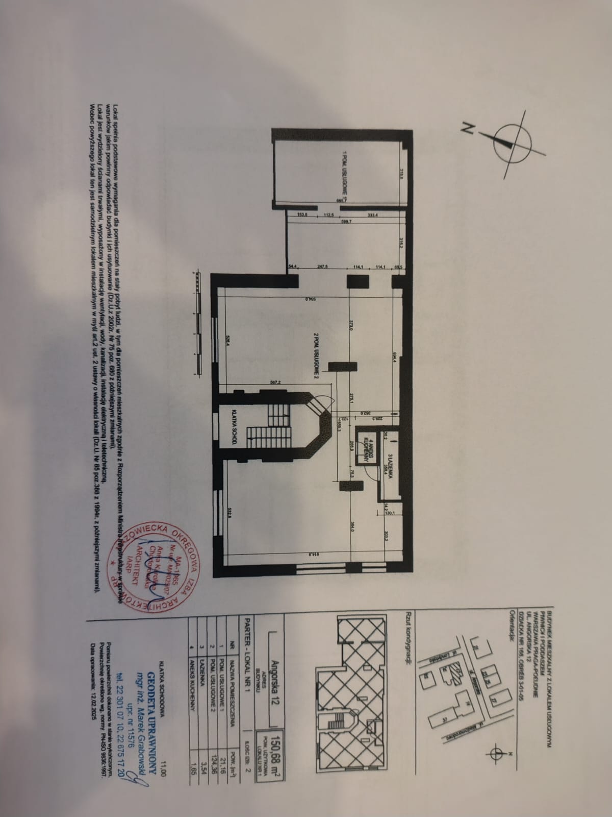 A unique apartment 129 sqm in Saska Kępa - plan