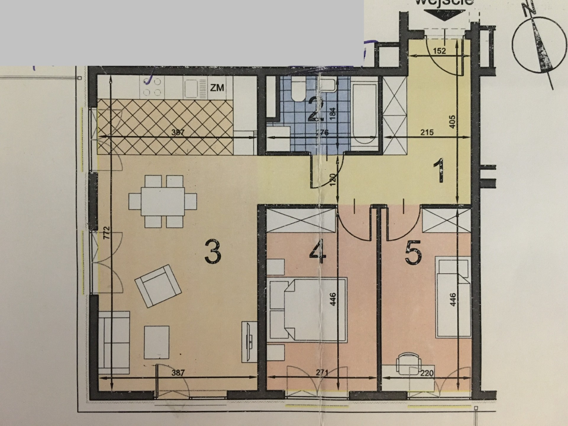 Nowoczesny 3 pokojowy apartament z dużym ogródkiem blisko centrum - plan