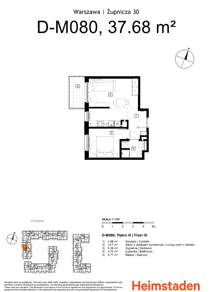 2-pokojowe mieszkanie | Praga-Południe - plan