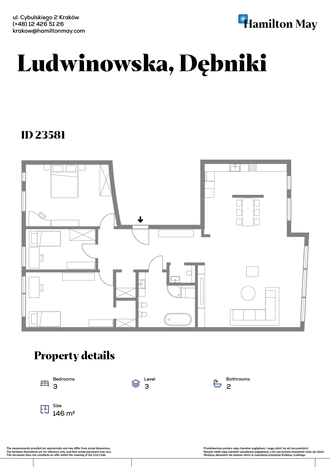 Luxurious apartment with a terrace and access to the wellness area | Ludwinów - plan