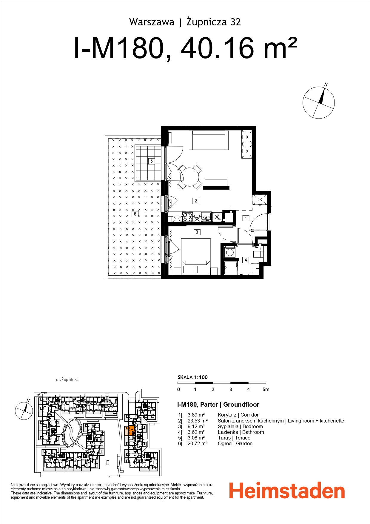 2-pokojowe mieszkanie | Praga-Południe - plan