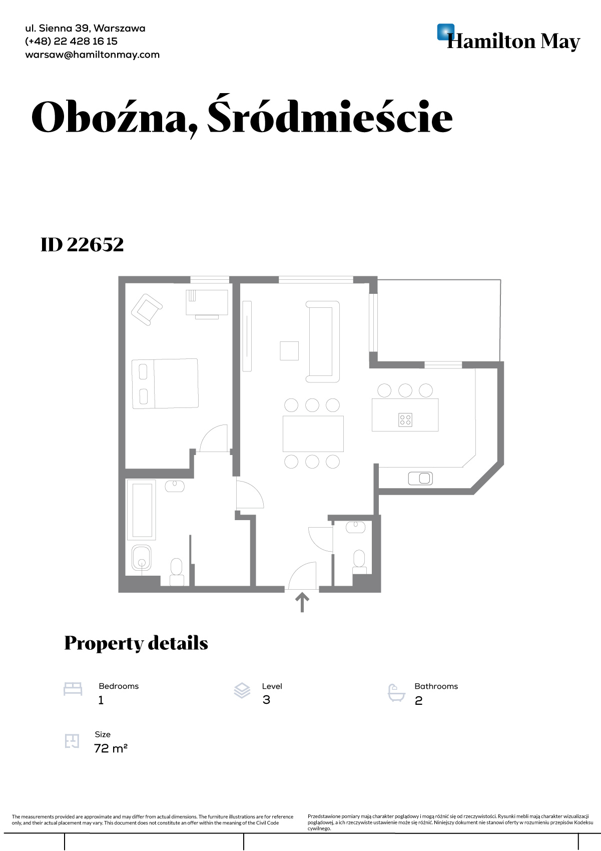 Резиденція в Повіслі, 2 кімнати, гардеробна, підземний гараж - plan