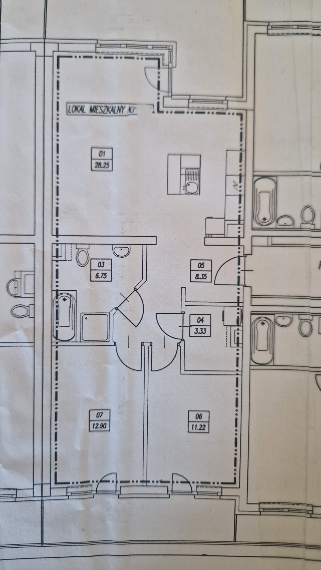 Spacious apartment with two terraces | 73m2 - plan