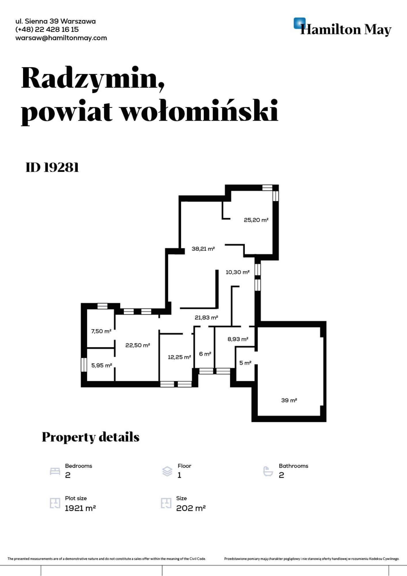 Nowoczesny, minimalistyczny dom wśród sosen | Radzymin Rejentówka - plan