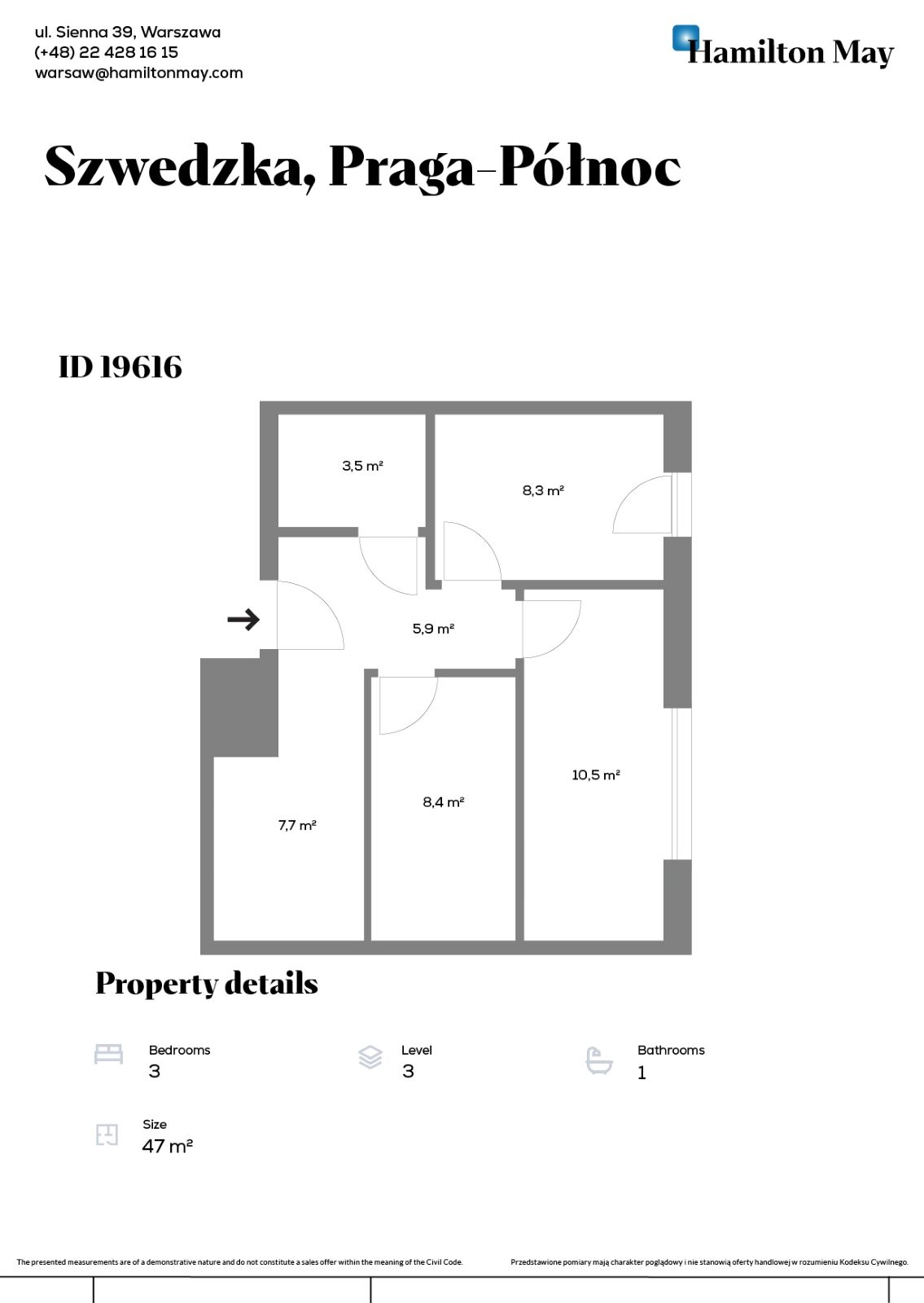 Investment premises/apartment in the Bohema investment - plan