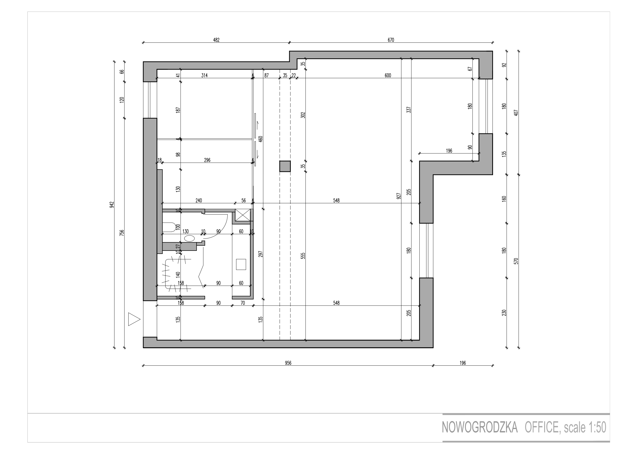 Przestronne mieszkanie 85 m² w przedwojennej kamienicy - plan