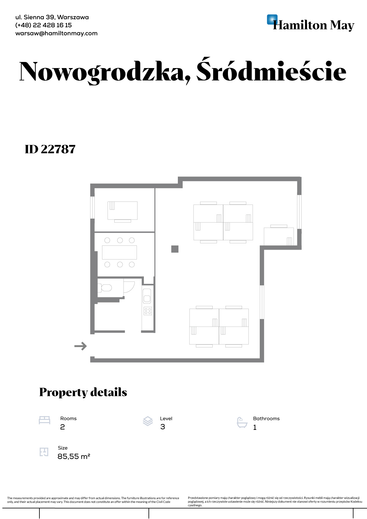 Простора квартира площею 85 м² у довоєнному багатоквартирному будинку - plan