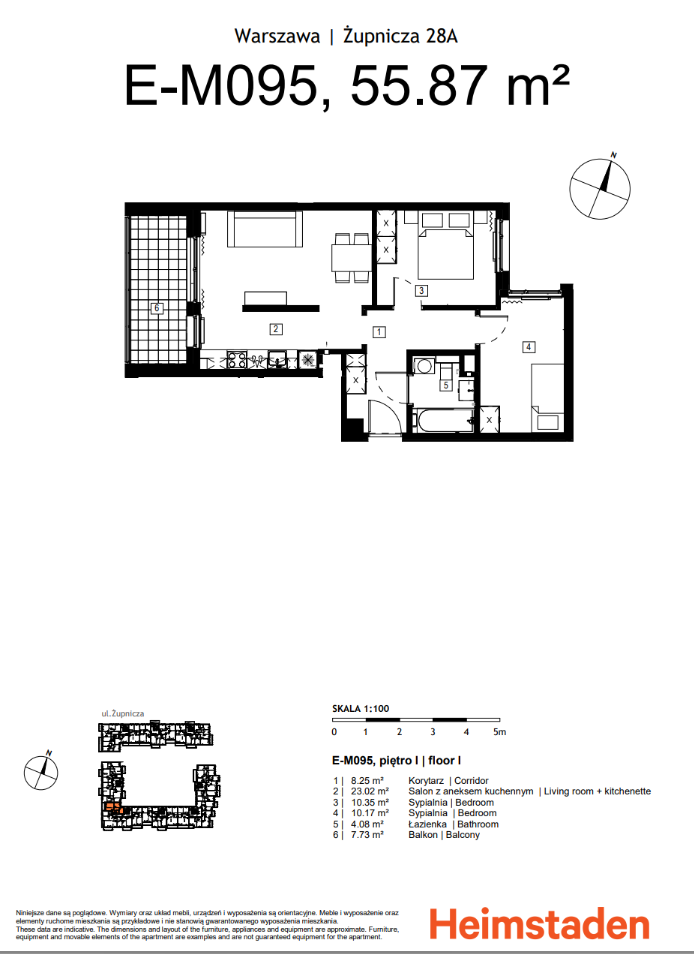 3-room apartment | balcony | Praga-Południe - plan