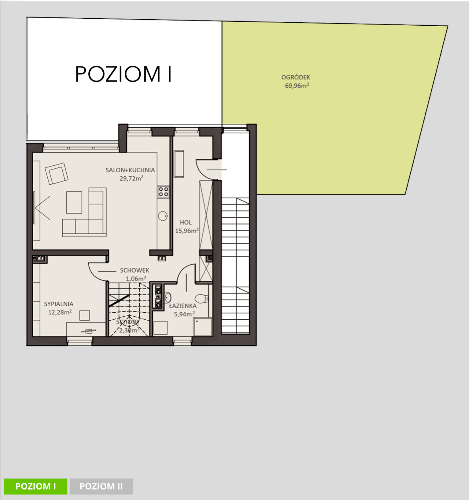 A spacious, modern, and rent-free two-story apartment in a quiet neighborhood.

 - plan