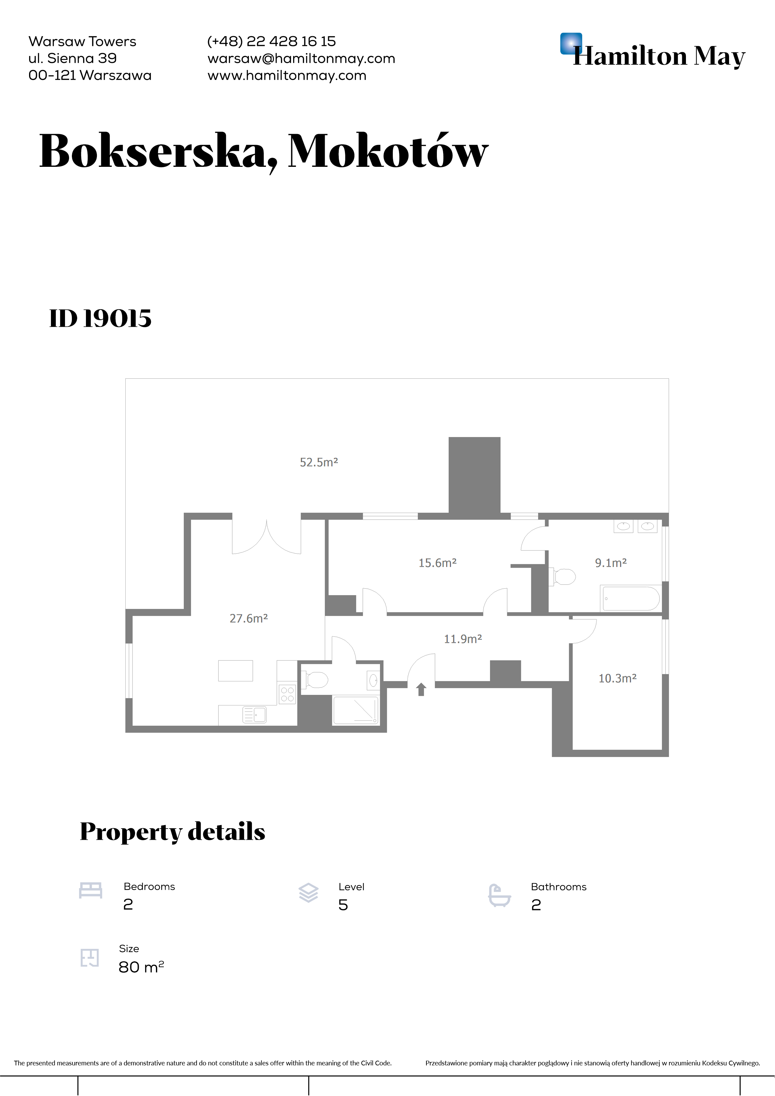 Jasne, przestronne mieszkanie z obszernym tarasem w inwestycji "Osiedle Bokserska 71" - plan
