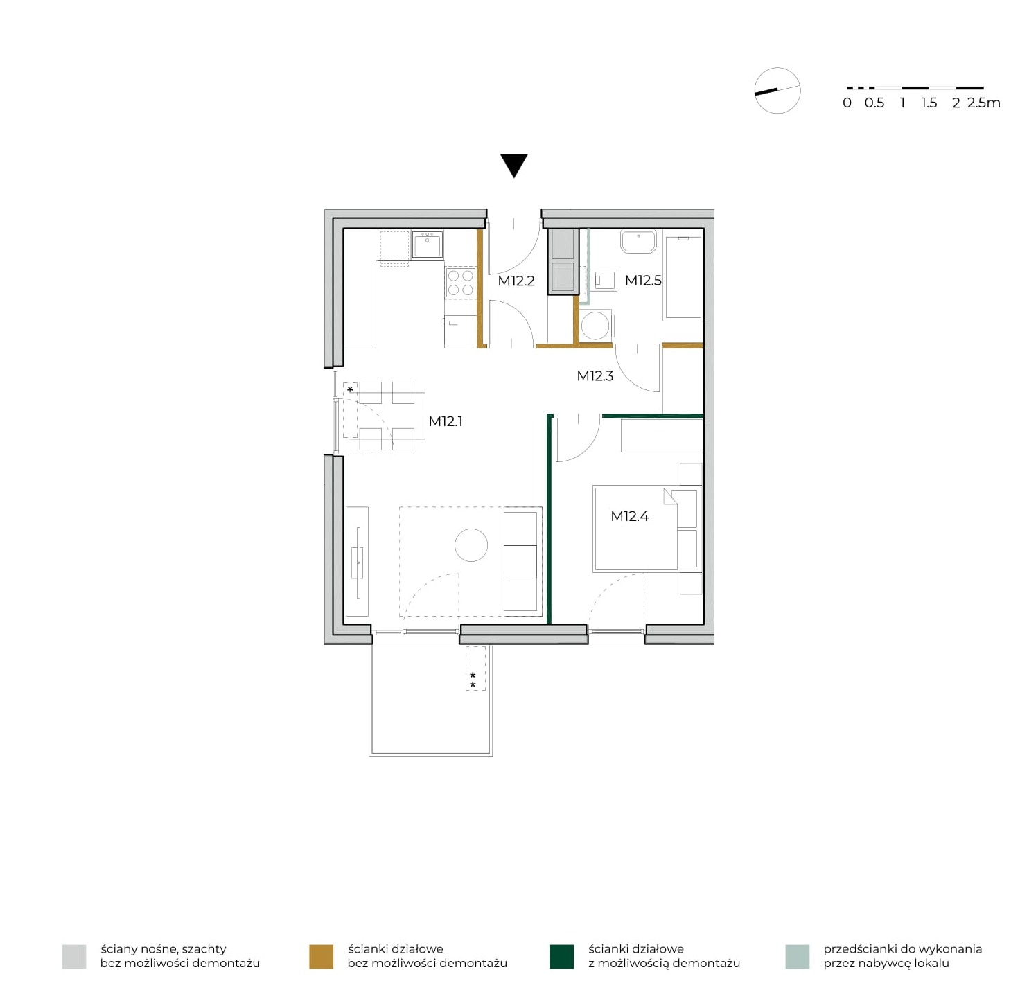 A functional, carefully finished apartment in the Life Hub Investment - plan