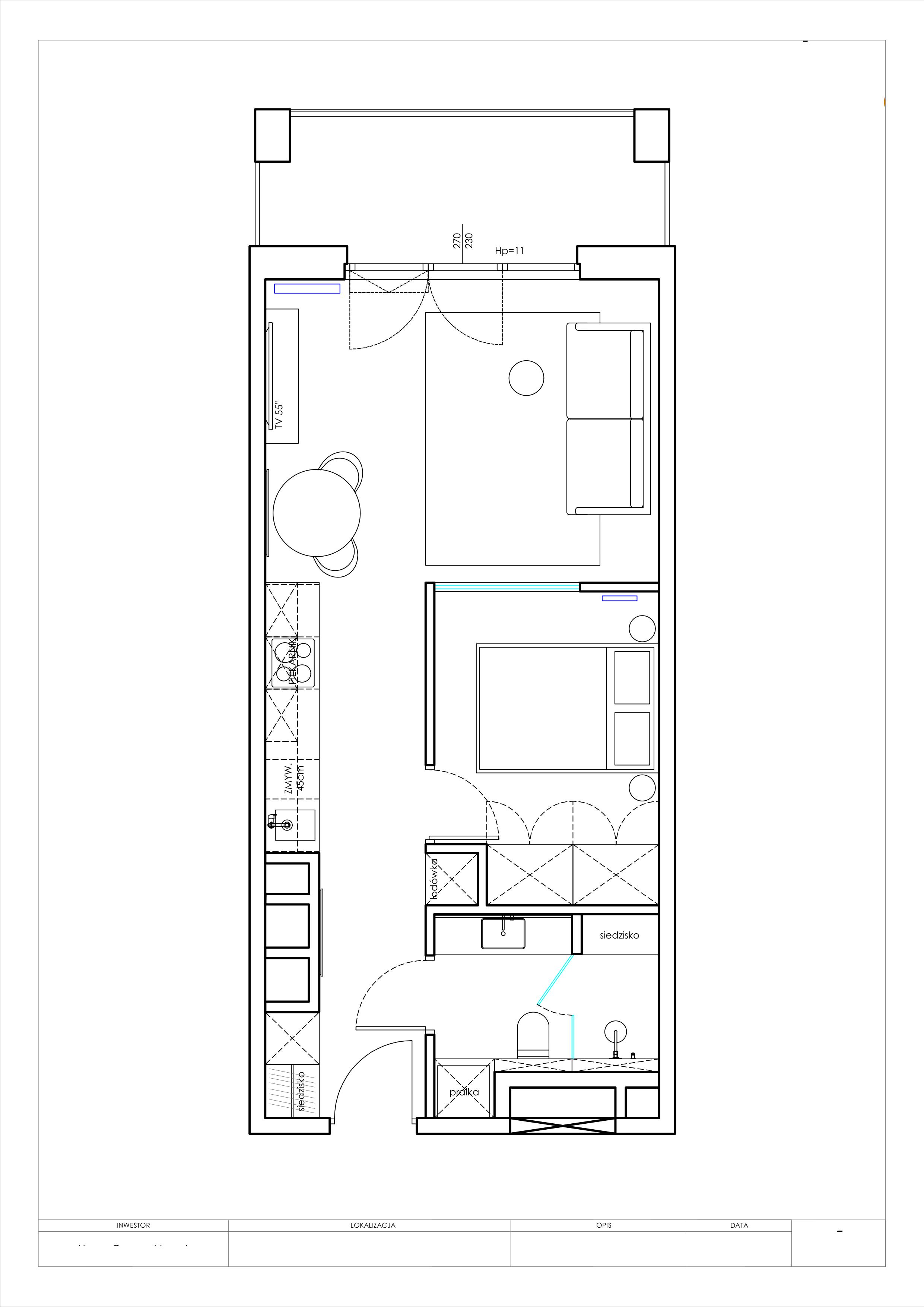 Nowoczesne 2-pokojowe mieszkanie z balkonem i klimatyzacją | Centrum Krakowa | Wysoki standard - plan