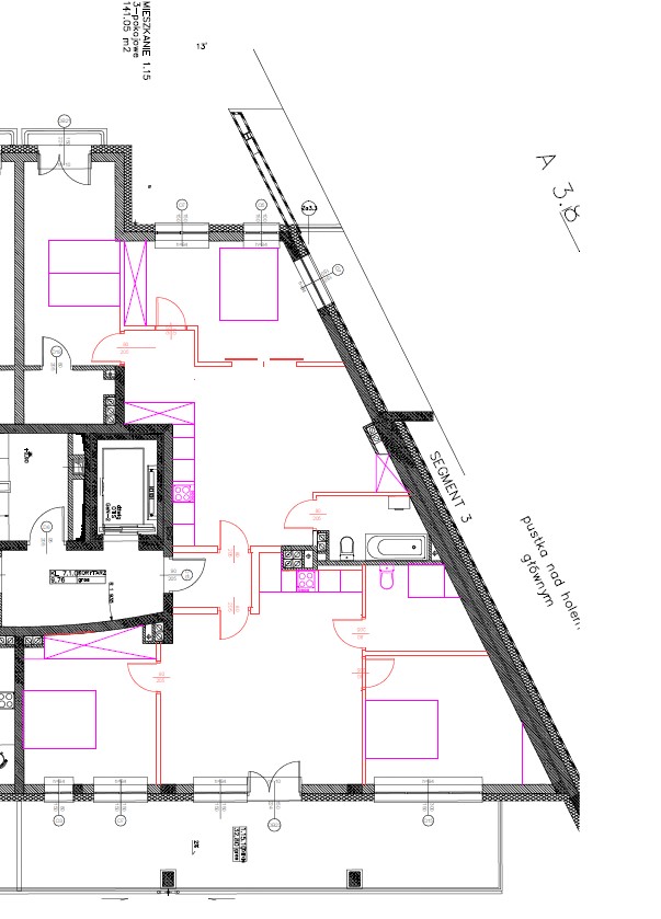 A modern apartment with a terrace in the prestigious Ludwinów development on the Vistula Boulevards - plan