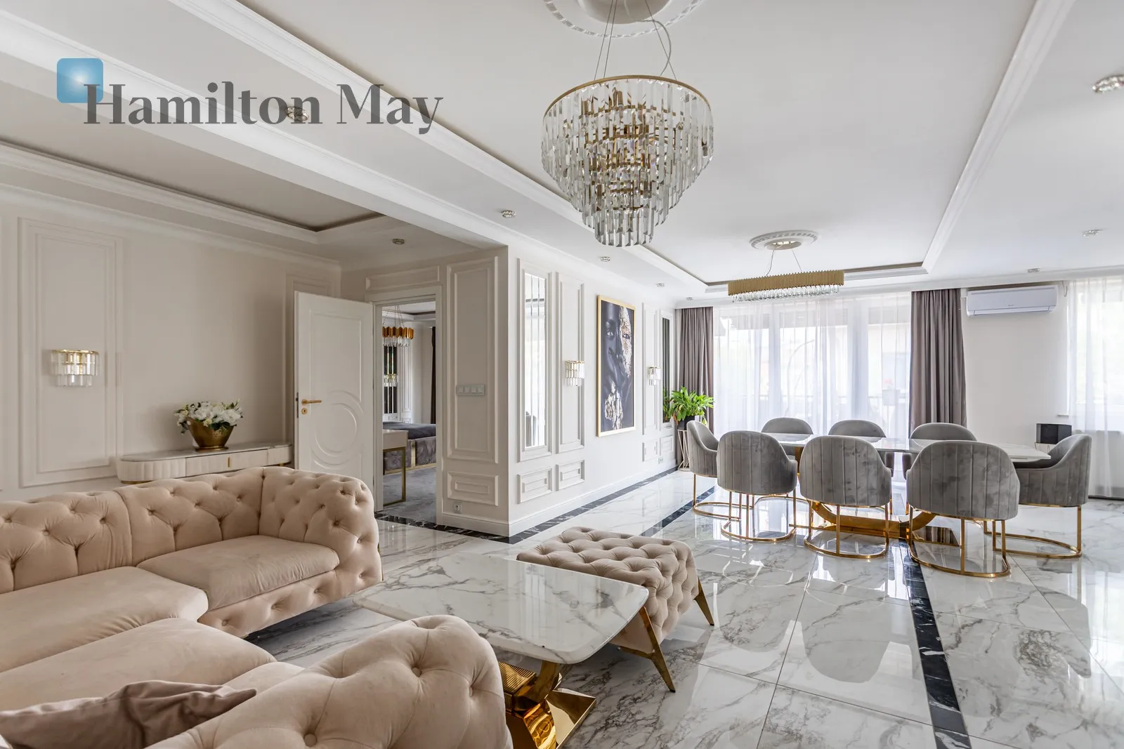 Czteropokojowy apartament o powierzchni użytkowej 160 m2 wraz z tarasem w Starej Miłosnej - slider