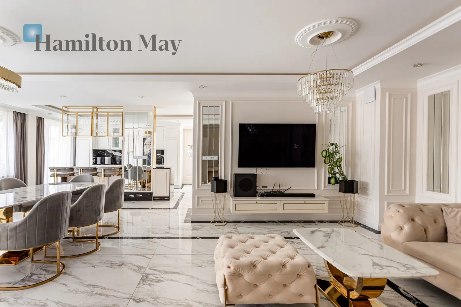 Czteropokojowy apartament o powierzchni użytkowej 160 m2 wraz z tarasem w Starej Miłosnej - slider