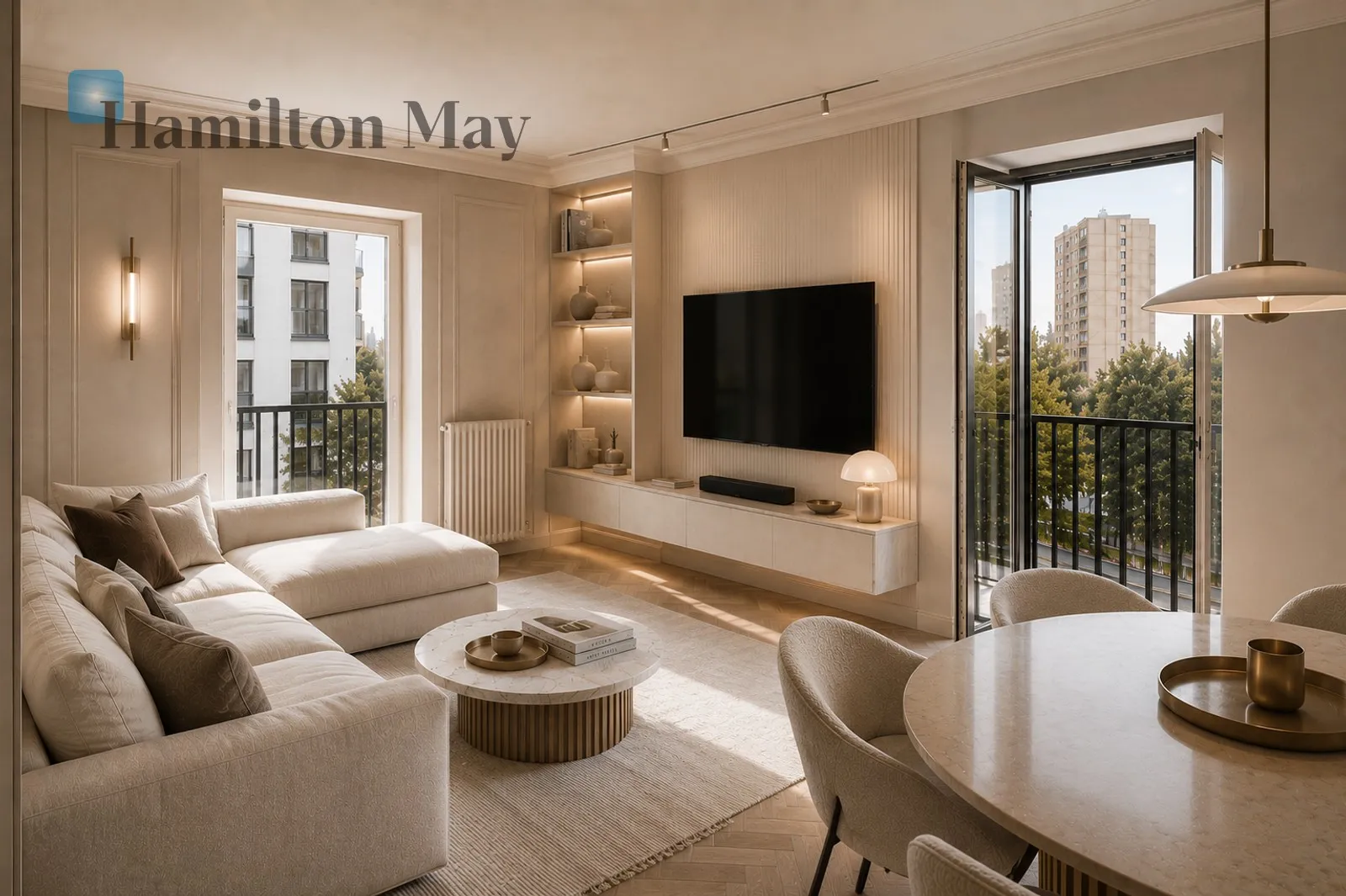 A large three-sided apartment in a cozy development - slider