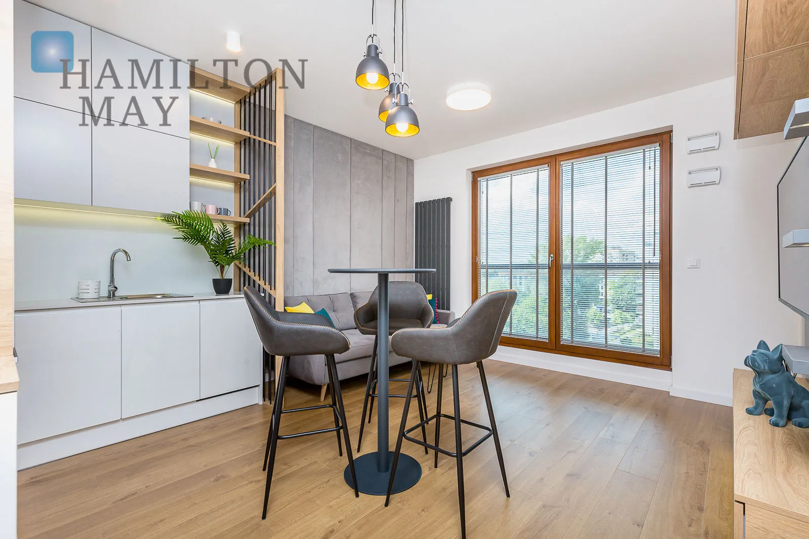 Przestronny apartament z balkonem na Woli - slider