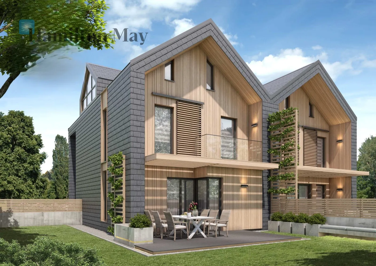 Modern semi-detached house 115 m2 with garage space, close to the lake in Budzyń - slider