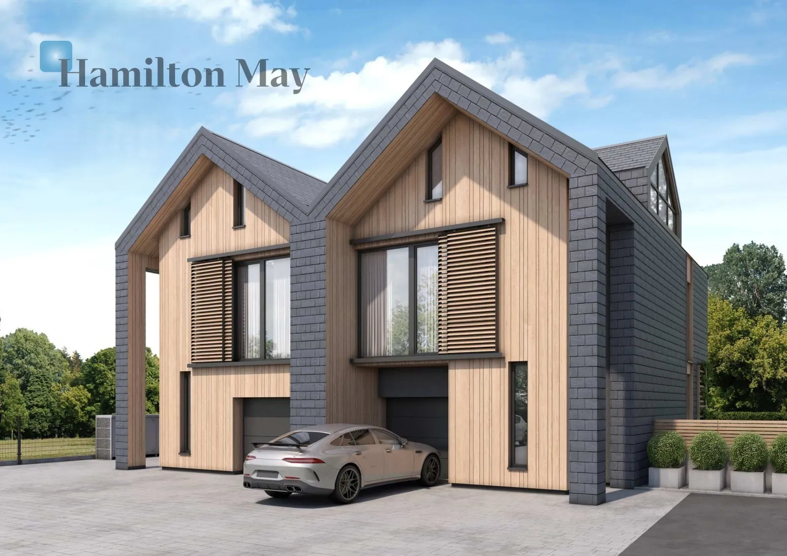 Modern semi-detached house 115 m2 with garage space, close to the lake in Budzyń - slider