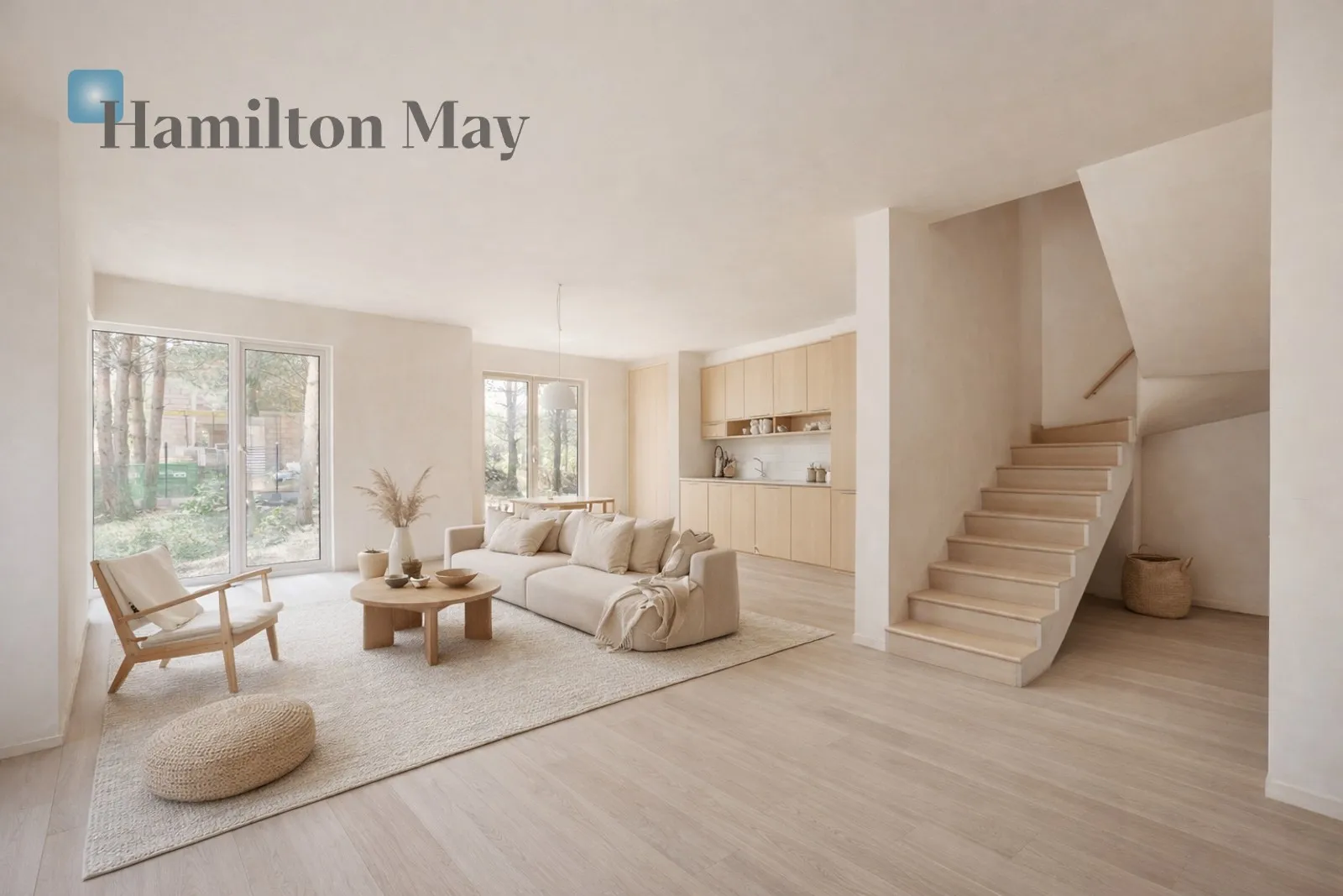 Single-family semi-detached house in a gated community surrounded by a forest - slider