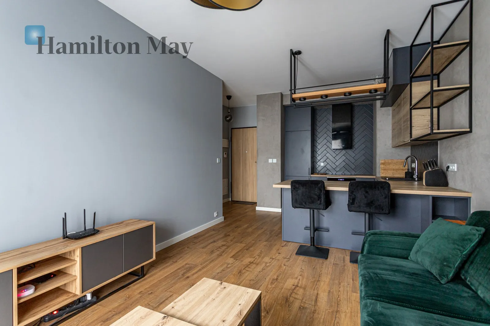 Nowoczesne dwupokojowe mieszkanie w stylu loft z balkonem na Włochach - slider