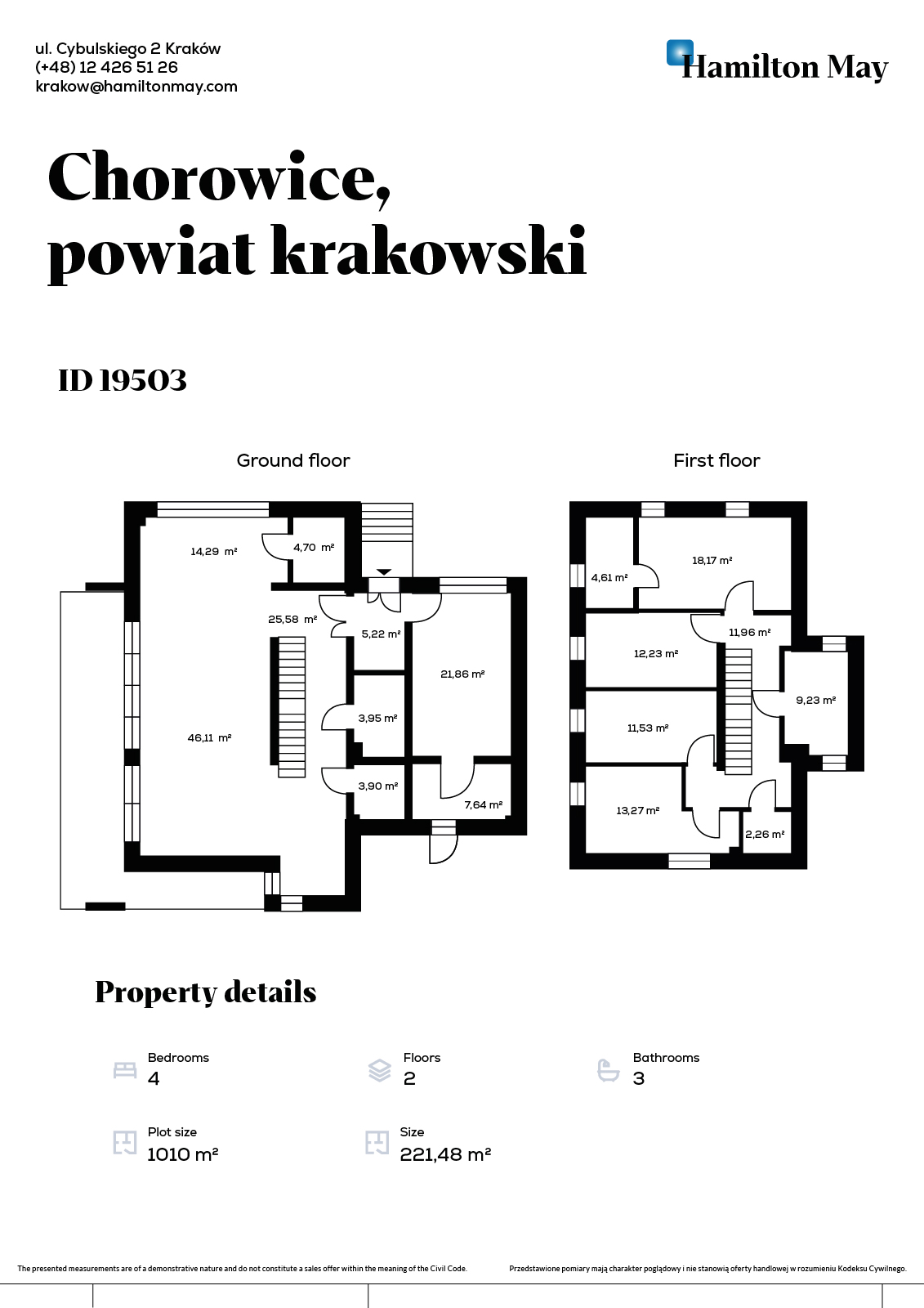 A modern, exclusive villa in an intimate investment near Krakow - plan