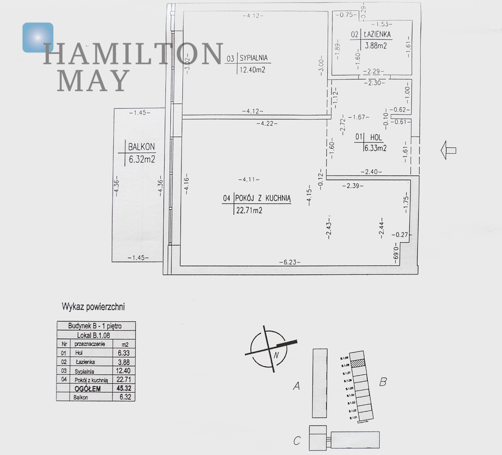 Комфортна двокімнатна квартира в Білому Камені - plan
