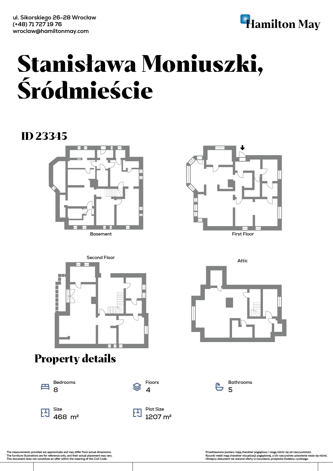 Historic Helbig Villa | Zalesie | 500 sqm - plan