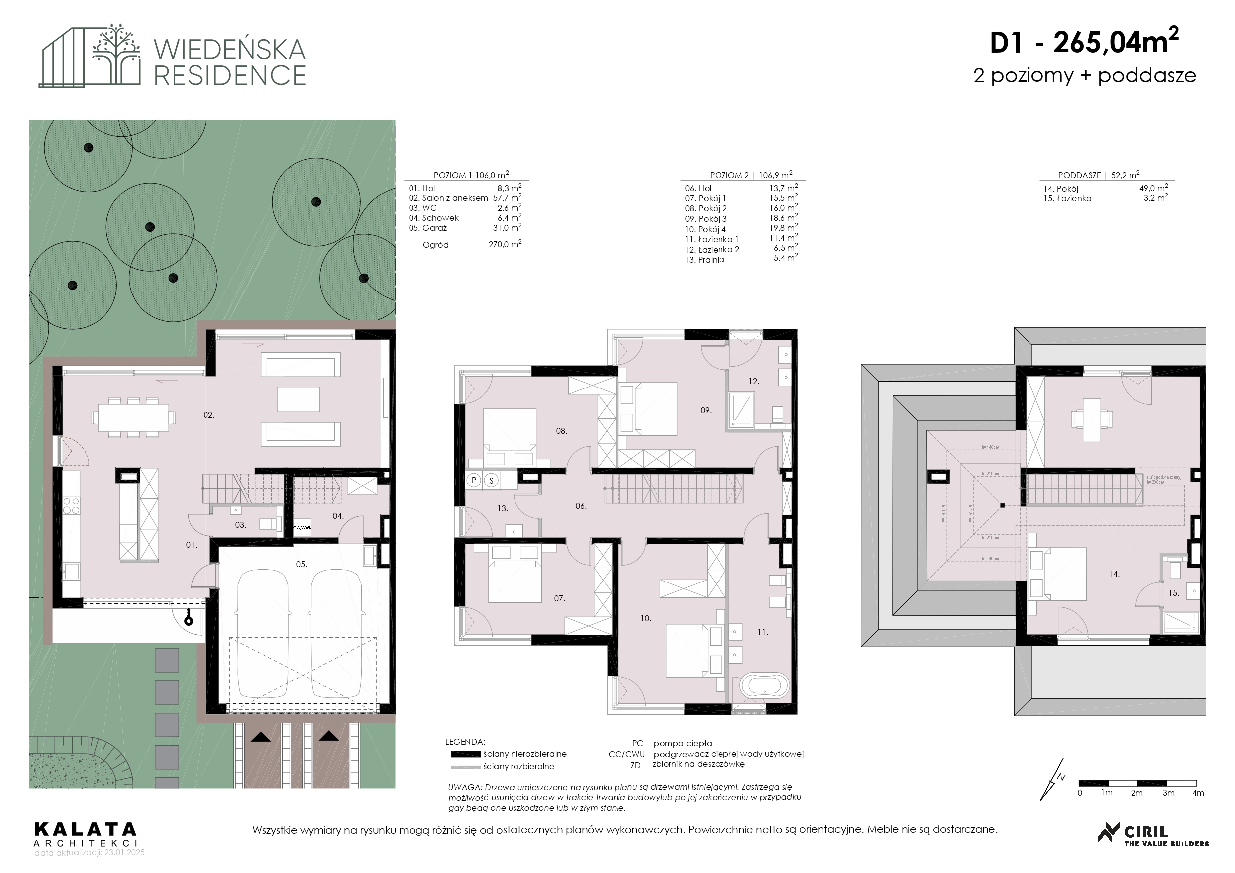 Wyjątkowe wille na ul. Wiedeńskiej w Wilanowie - komfort, przestronność i nowoczesny design - plan