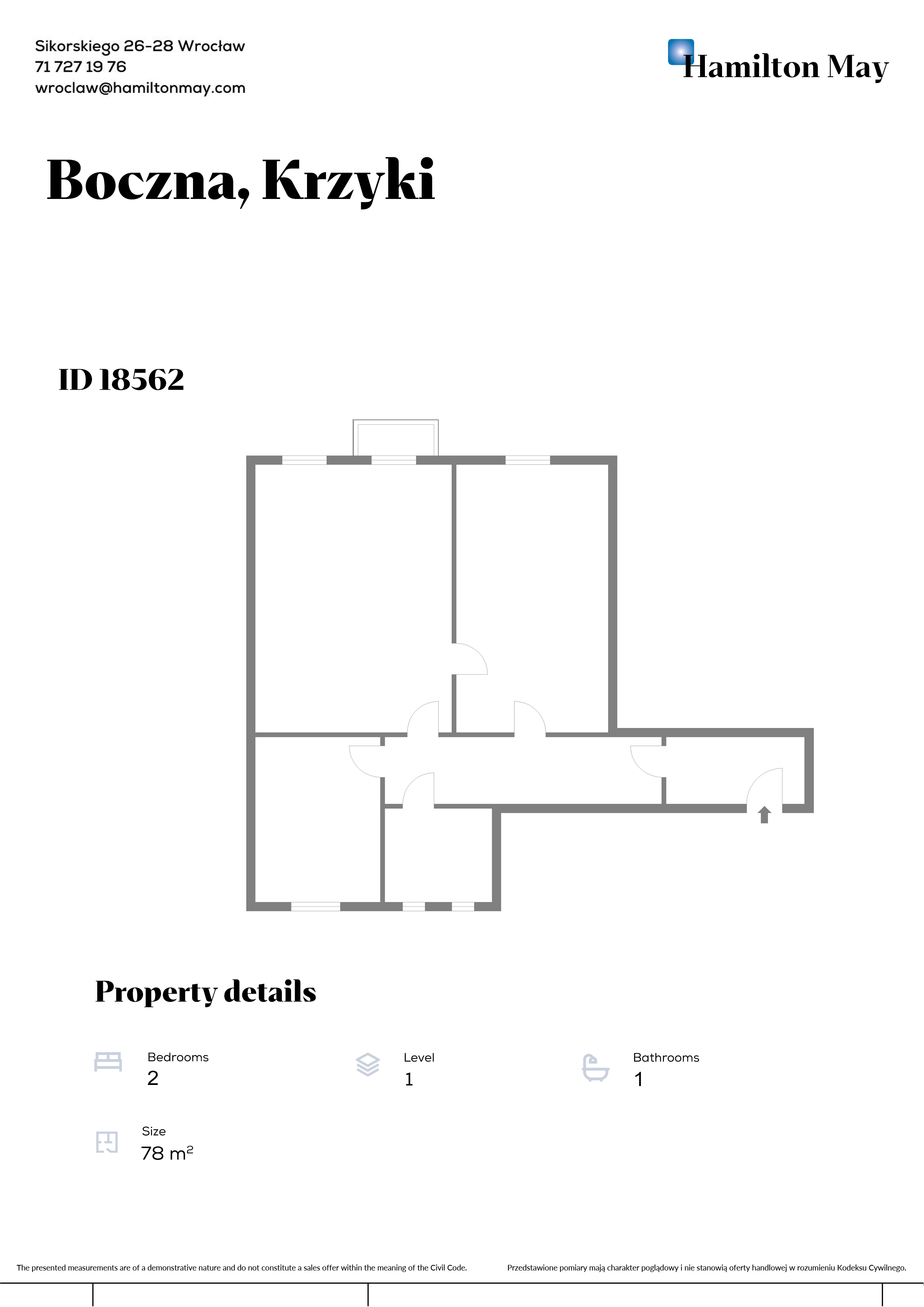 Premium apartment in a renovated tenement house - plan