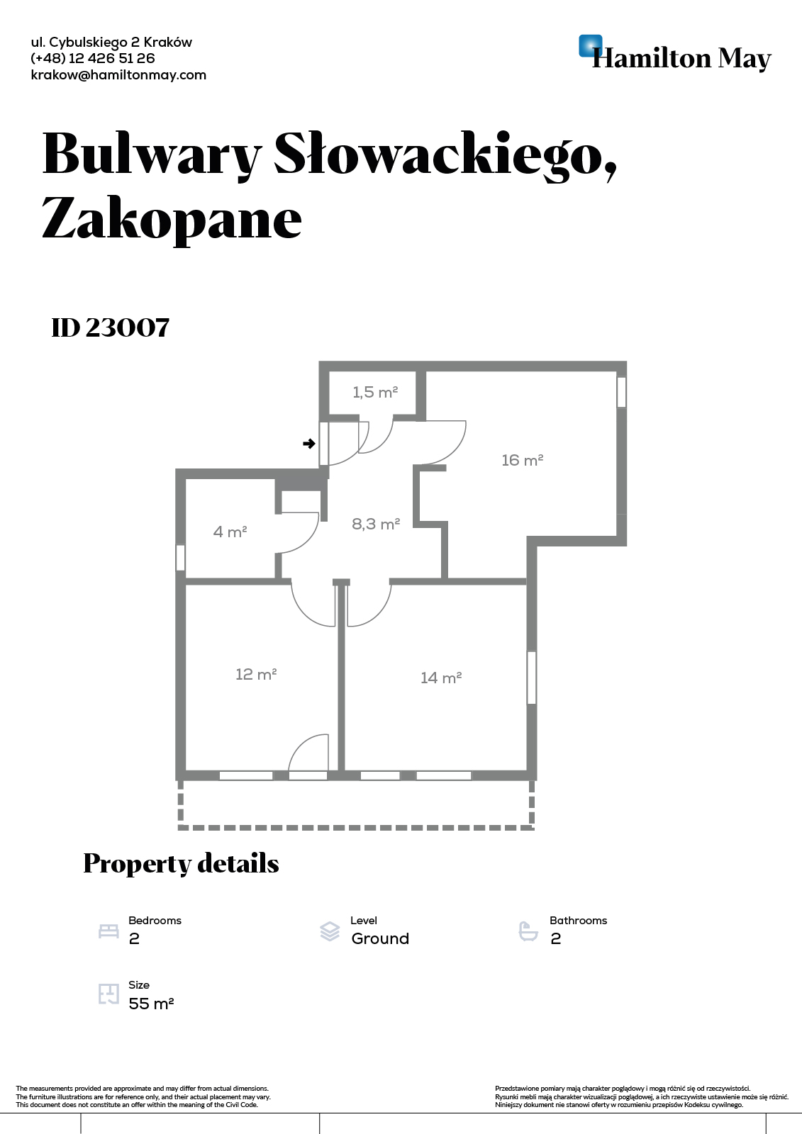Унікальна квартира на продаж у Закопане - plan