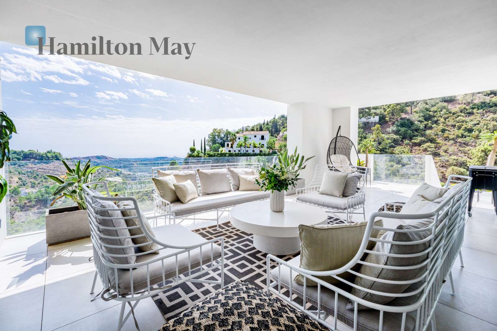 Stunning five bedroom villa located in prestigious El Madroñal, Marbella, with panoramic sea views