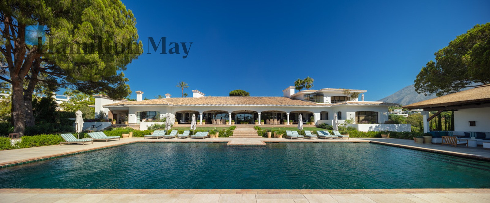 The most exquisitely conceived estate with breath-taking panoramic views towards the Mediterranean Sea and the spectacular backdrop of the Sierra Blanca mountain. - slider