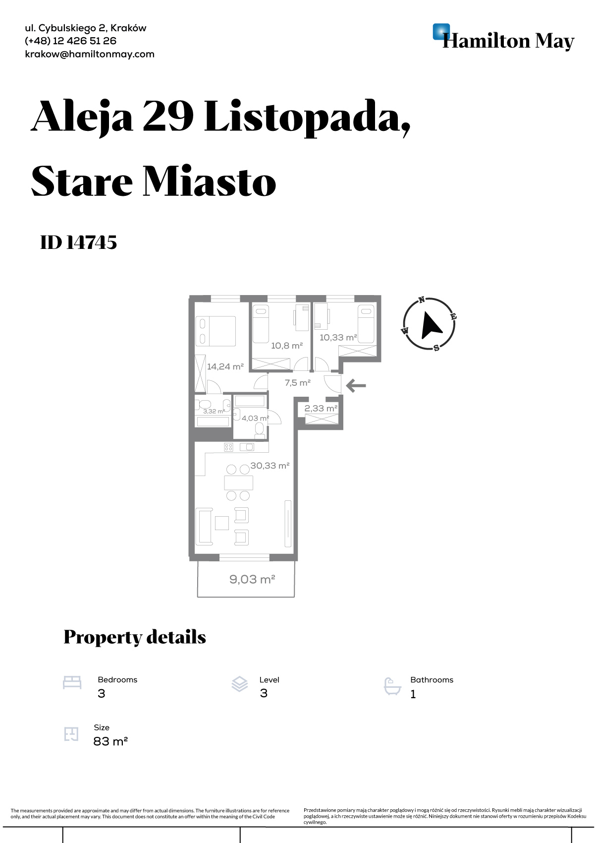 Ekskluzywny, dwupoziomowy apartament z garderobą i dwiema łazienkami - plan