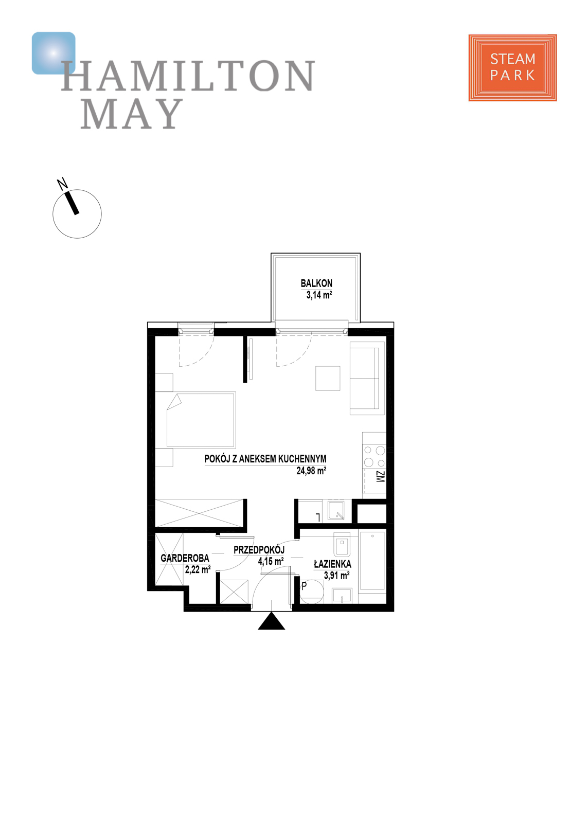 Exclusive apartment in modern Steam Park - plan