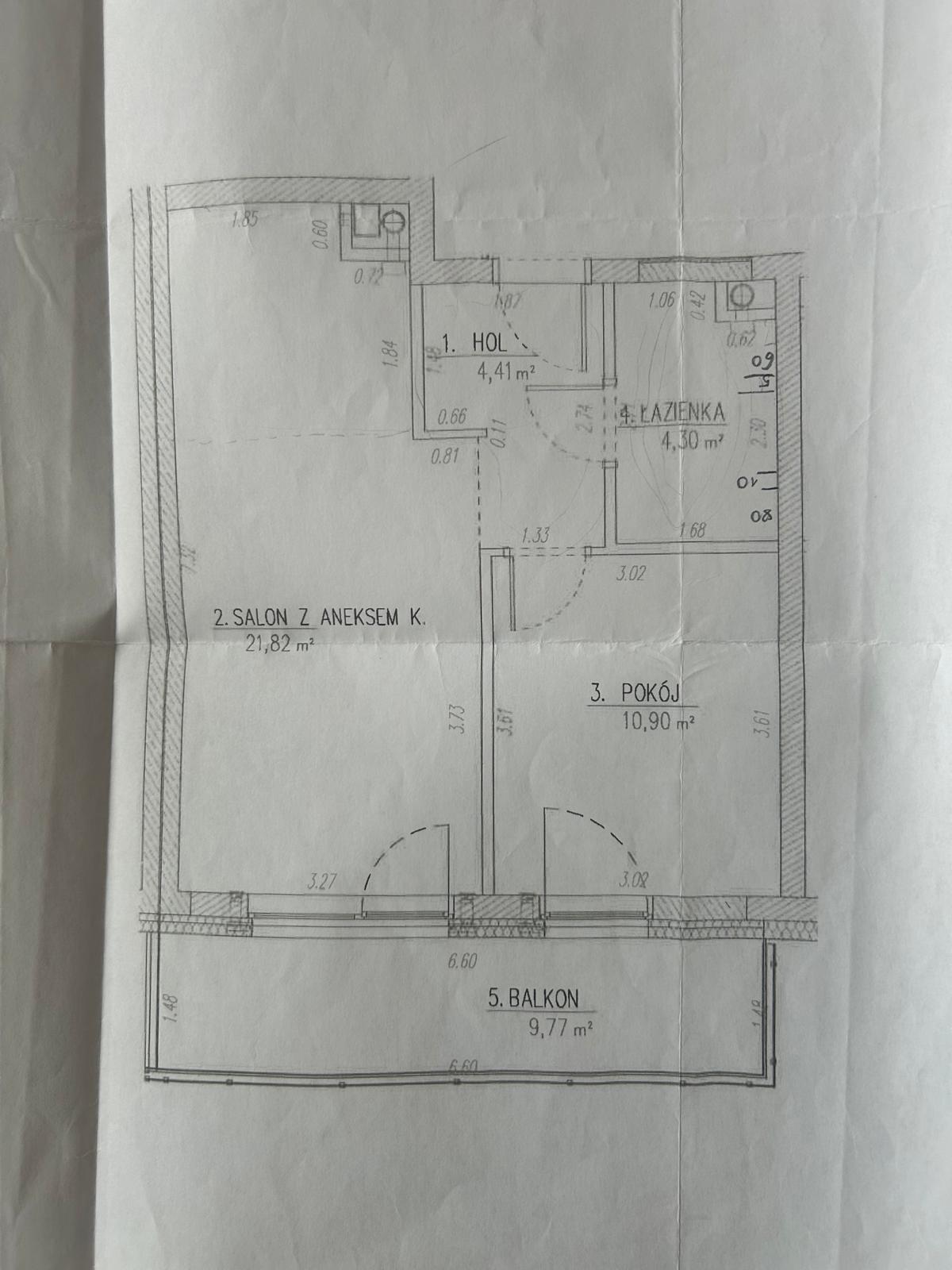 Wyjątkowe dwupokojowe mieszkanie na Mokotowie - plan
