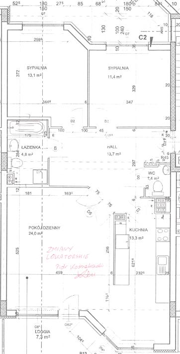 Spacious 82 m² with potential for 4 rooms | Air conditioning | Green patio | Ursynów - plan