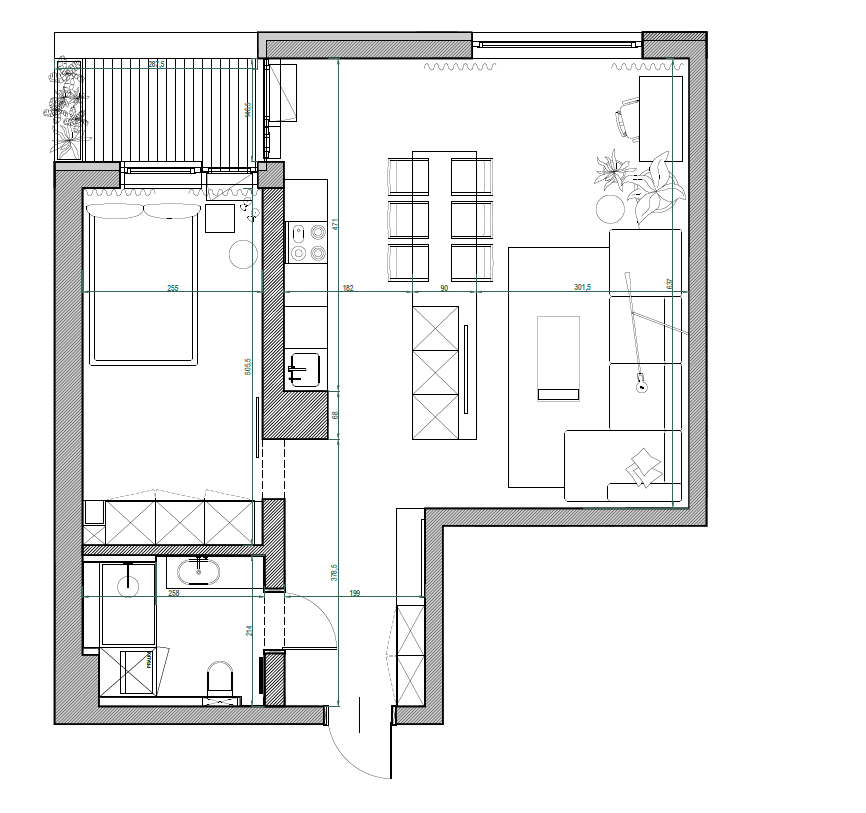 Na sprzedaż piękne mieszkanie po remoncie z loggią  - plan