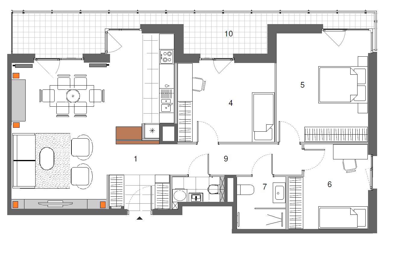 A unique apartment in Mokotów - plan