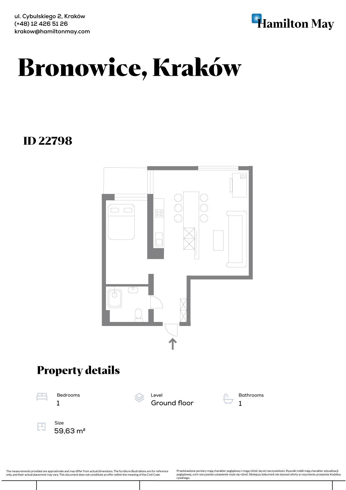 Na sprzedaż piękne mieszkanie po remoncie z loggią  - plan