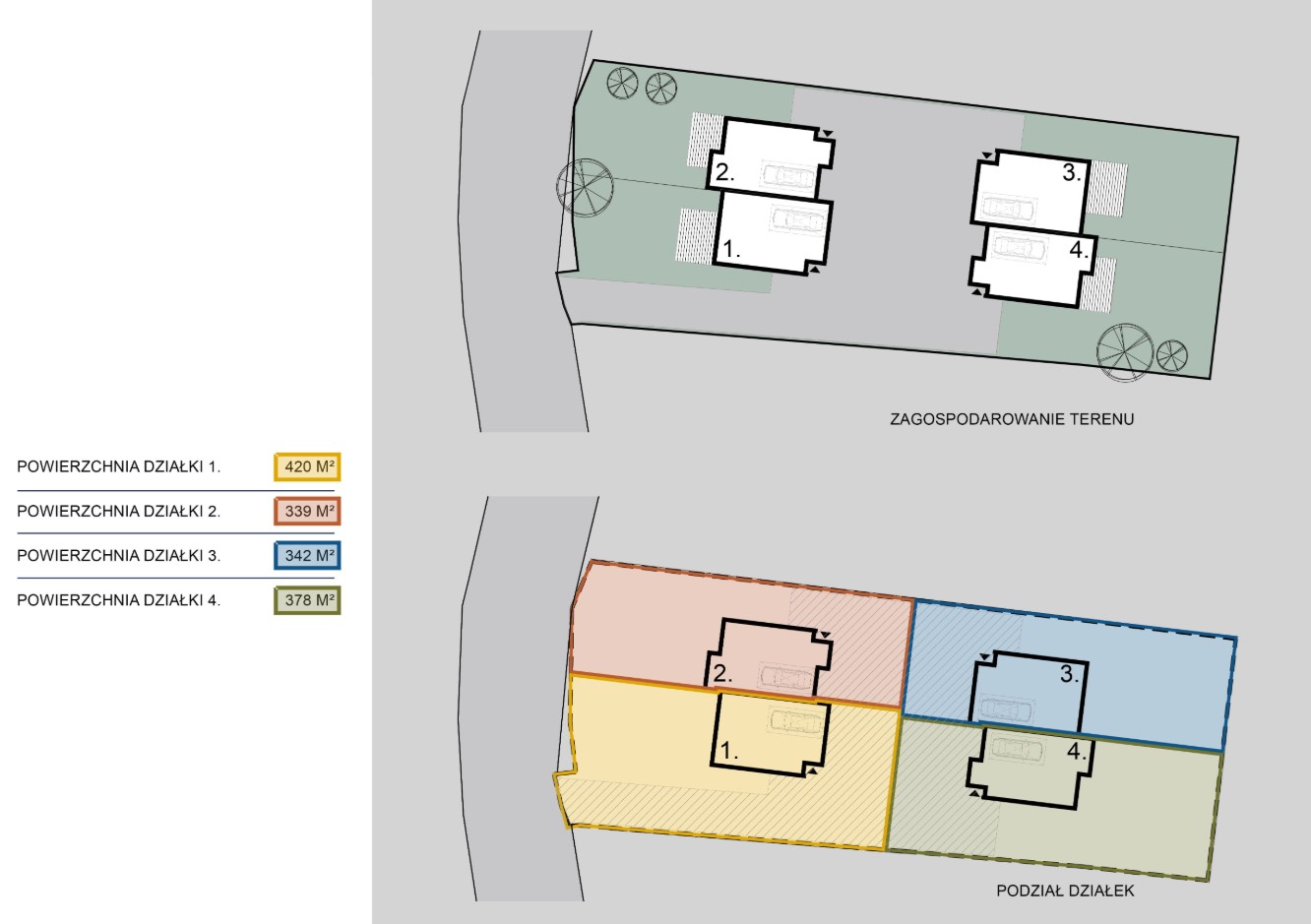 A modern 120 m2 semi-detached house with a garage space near the lake in Budzyń, right on the border with Krakow - plan